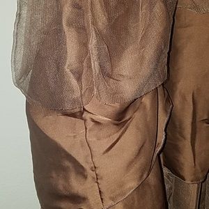Weissman Dresses - Brown Ruffled Dress Weissman Dresses - Brown Ruffled Dress